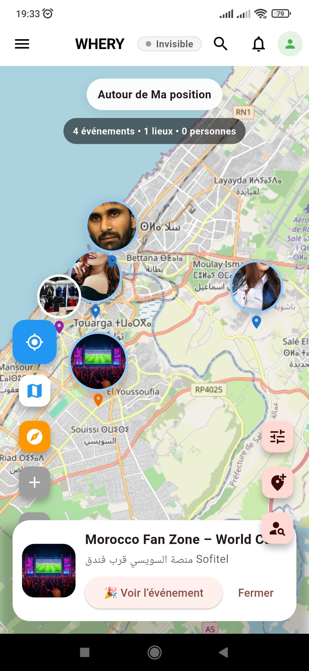 Whery app map discovery preview